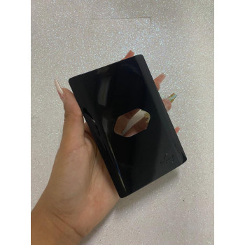 Placa p/ 1 Tomada Horizontal 4x2 - Novara Preto Brilhante 